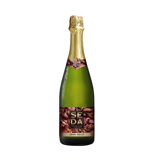 vino espumoso semi seco, 750ml