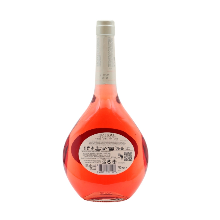 vino espumoso rosado, 750ml