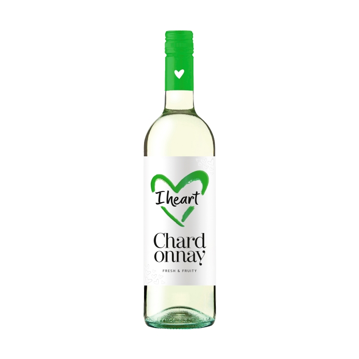 vino blanco i heart chardonnay, 750ml