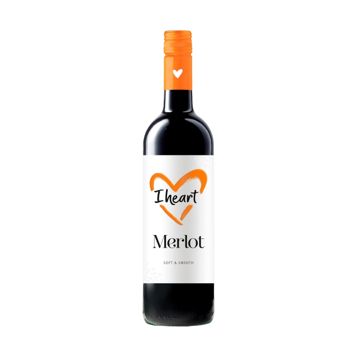 vino tinto i heart merlot, 750ml