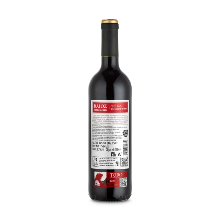 vino d.o. toro tinto tempranillo, 750ml