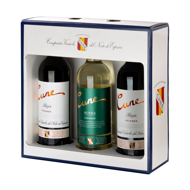estuche vino r.duero tto crianza+rueda, pk-3