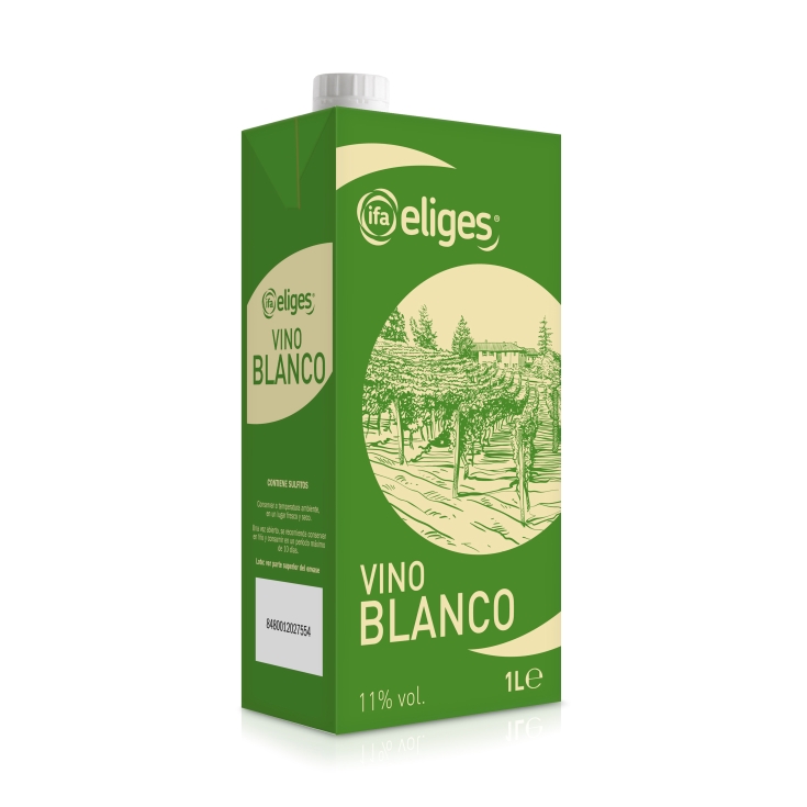 vino blanco brik, 1l