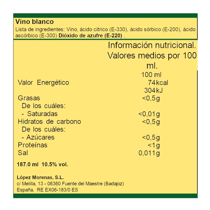 vino blanco brik, 1l