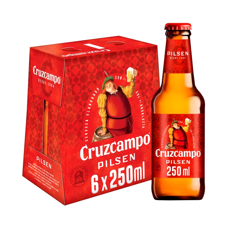 cerveza botellín 250ml, pk-6