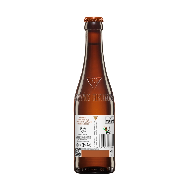 cerveza ipa botellin, 330ml