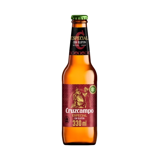 cerveza especial sin gluten, 330ml