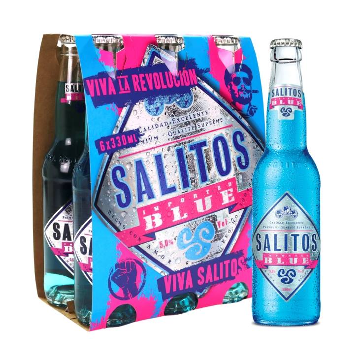 bebida salitos blue botella 330ml, pk-6