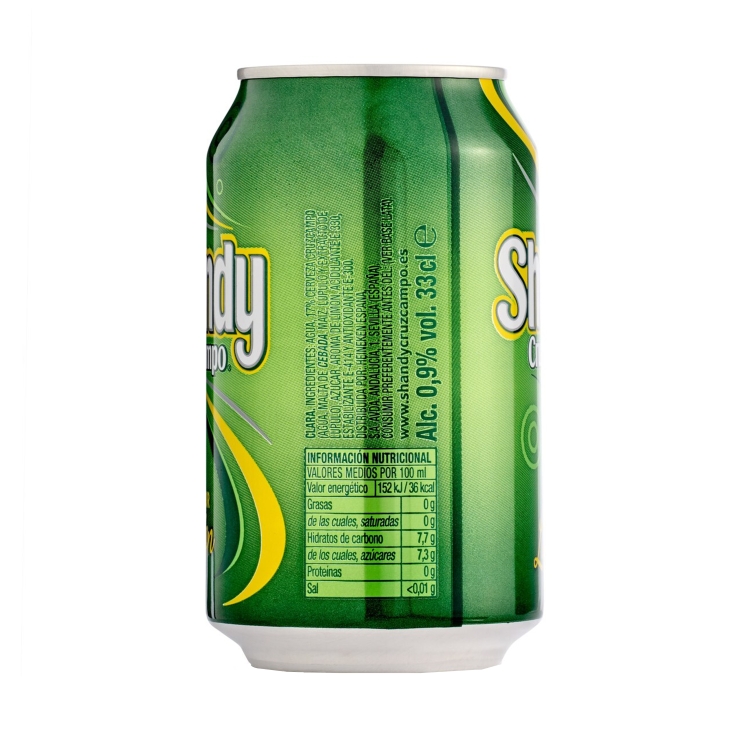 cerveza shandy limón lata, 330ml
