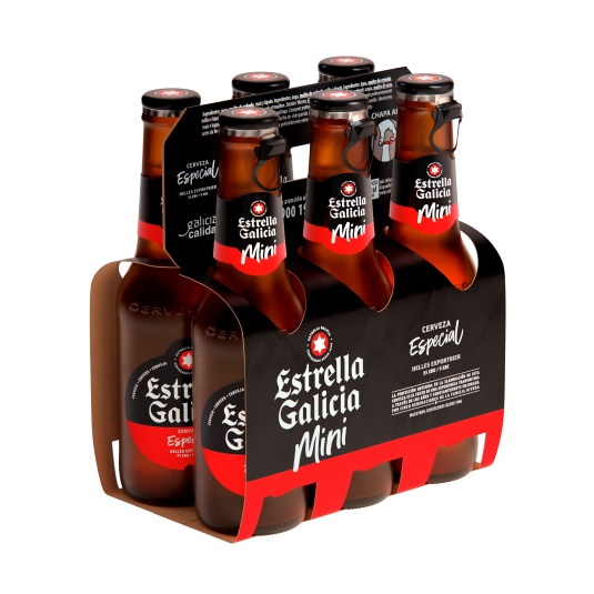 cerveza botellín mini 200ml, pk-6