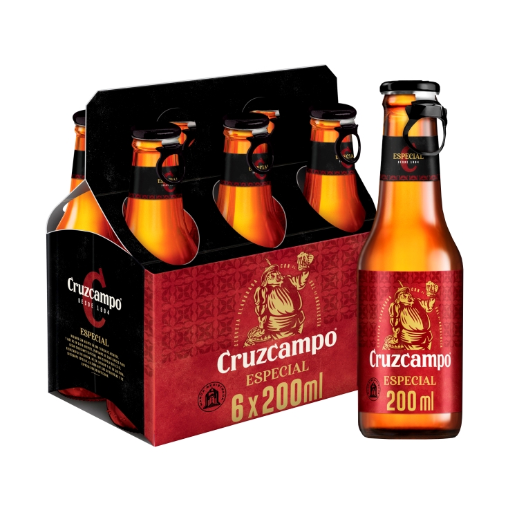 cerveza especial botellín 200ml, pk-6