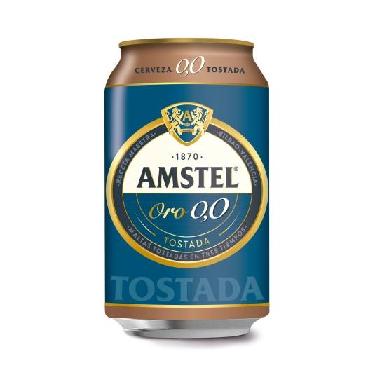 cerveza 0,0 sin alcohol tostada lata, 330ml