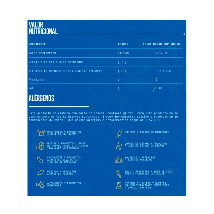 cerveza 0,0 sin alcohol lata, 330ml