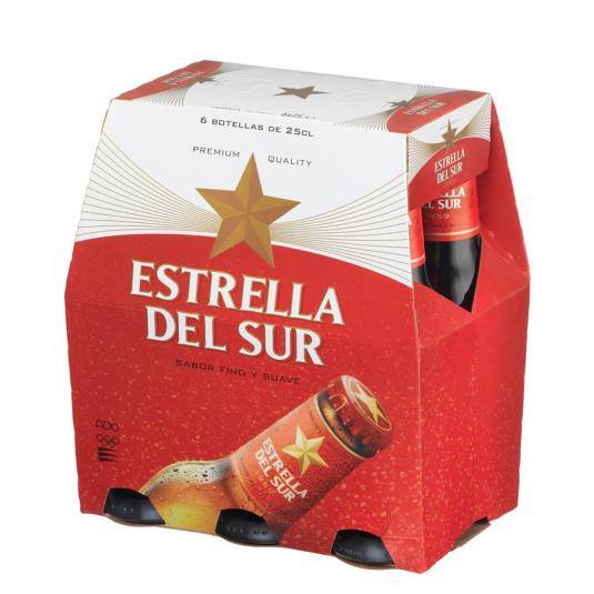 cerveza botellín 250ml, pk-6