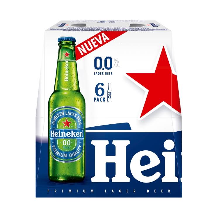 cerveza 0,0 sin alcohol botellin 250ml, pk-6 - El Jamón