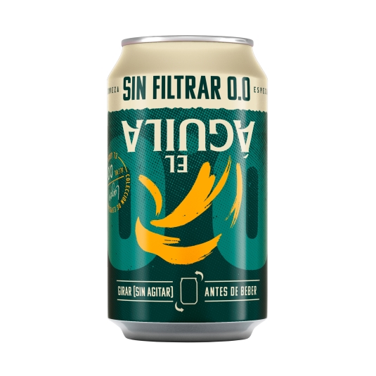 cerveza 0,0 alcohol sin filtrar lata, 330ml