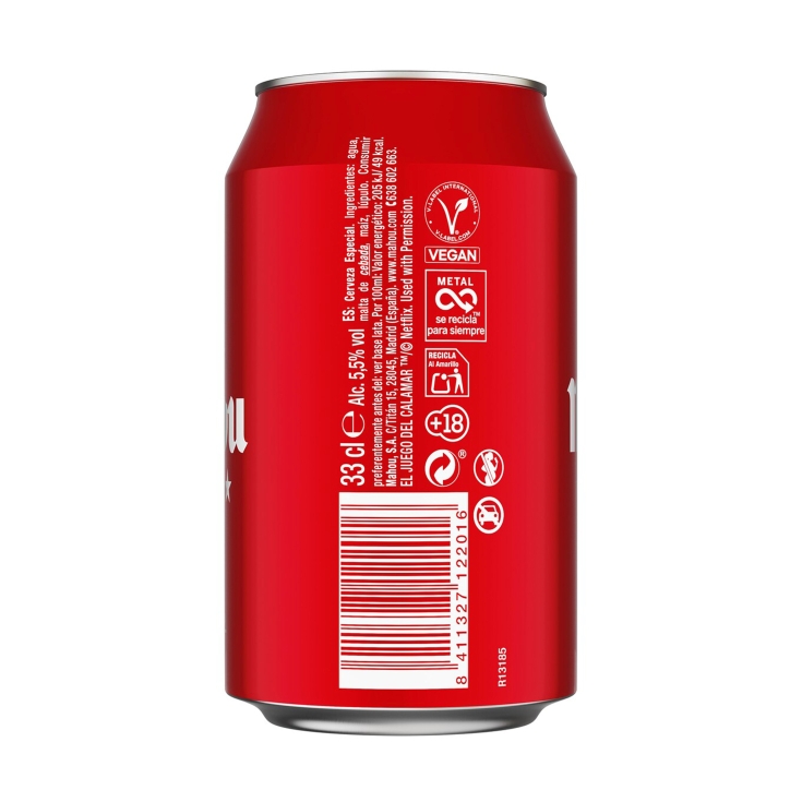cerveza 5* lata, 330ml