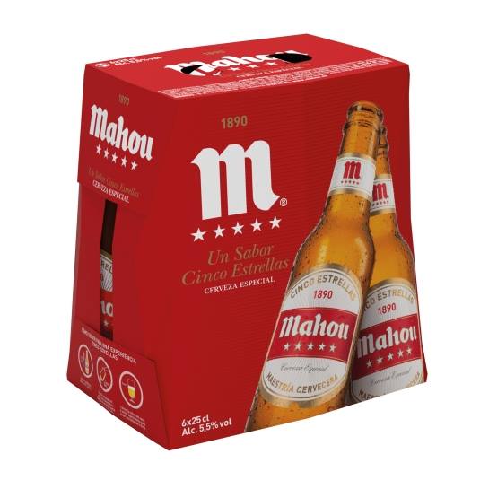 cerveza botellín 250ml, pk-6