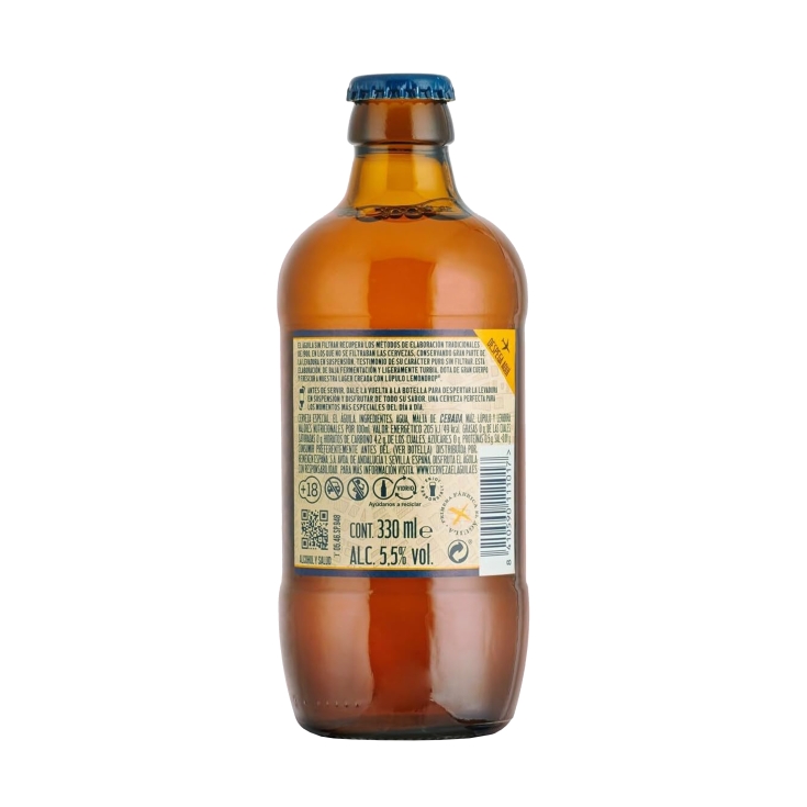 cerveza sin filtrar botellín, 330ml