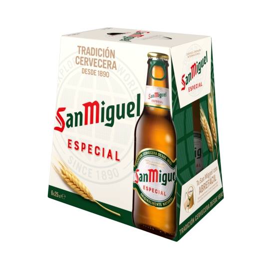 cerveza especial botellín 250ml, pk-6