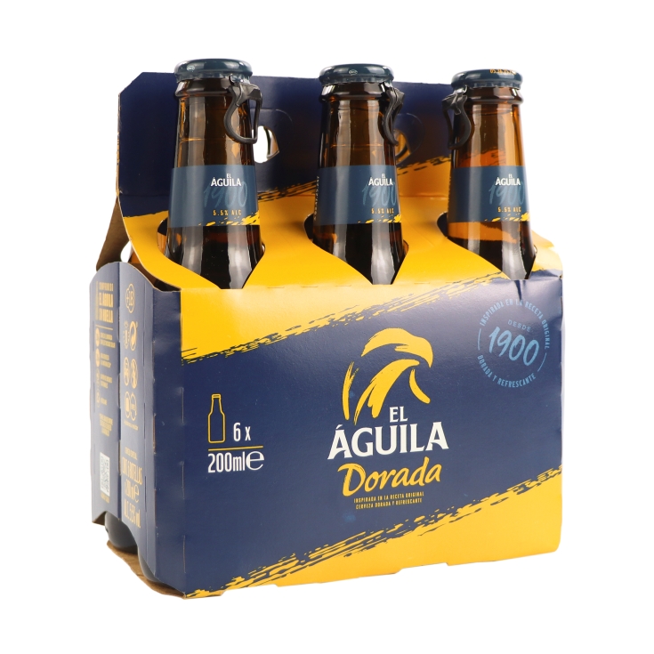 cerveza dorada botellín, pk-6