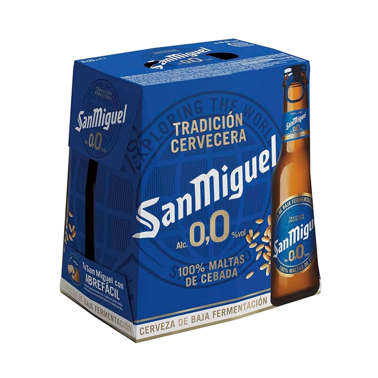 cerveza 0,0 sin alcohol 250ml, pack-6