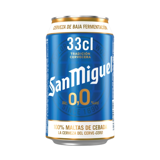 cerveza 0,0 sin alcohol, 330ml