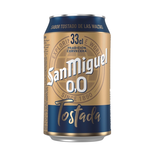 cerveza 0,0 sin alcohol tostada, 330ml