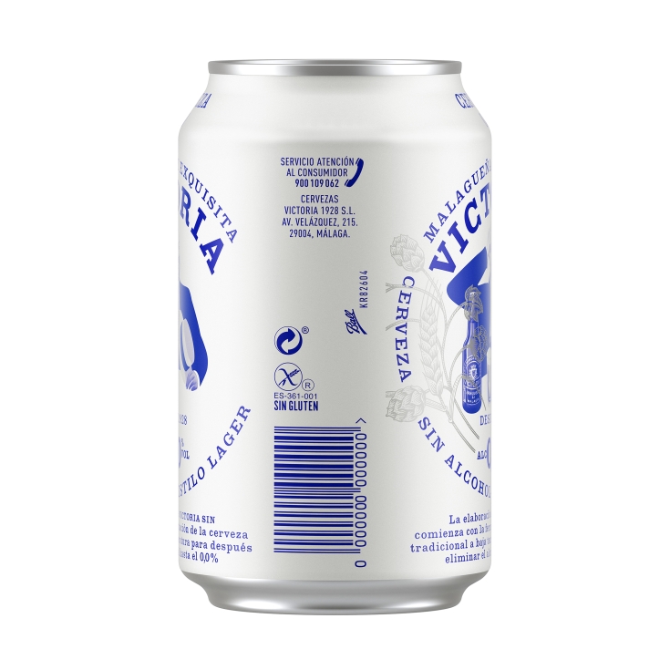 cerveza 0,0 sin alcohol lata, 330ml
