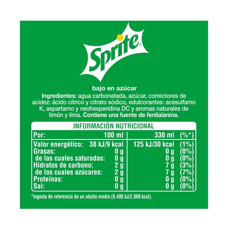 refresco lima limón lata, 330ml