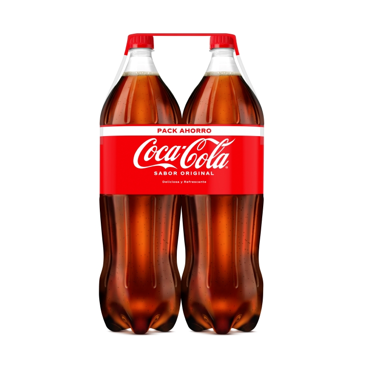 Coca-Cola Zero Refresco de cola Zero sin azúcar y sin cafeína Pack 4  botellas de 2 l