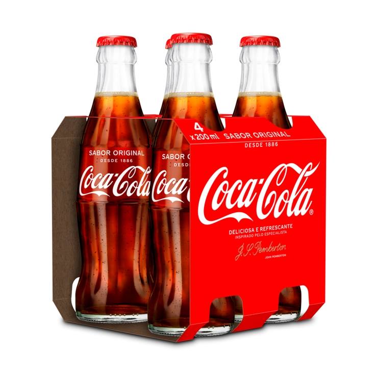 refresco cola botella 200ml, pk-4