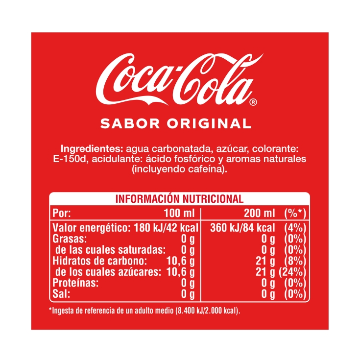 refresco cola botella 200ml, pk-4