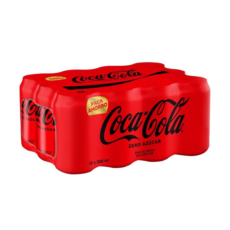 refresco cola zero lata 330ml.,pack-12