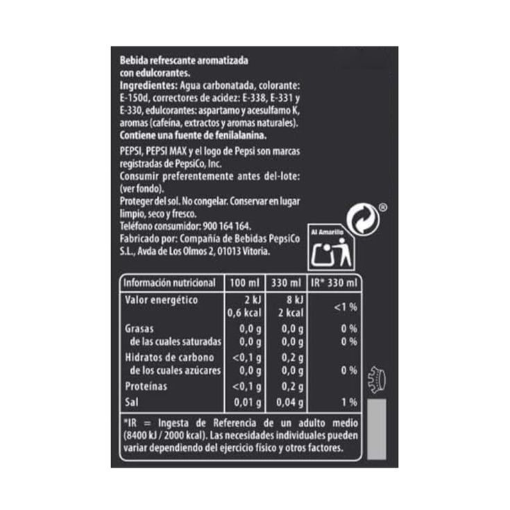 refresco cola zero pet, 1l