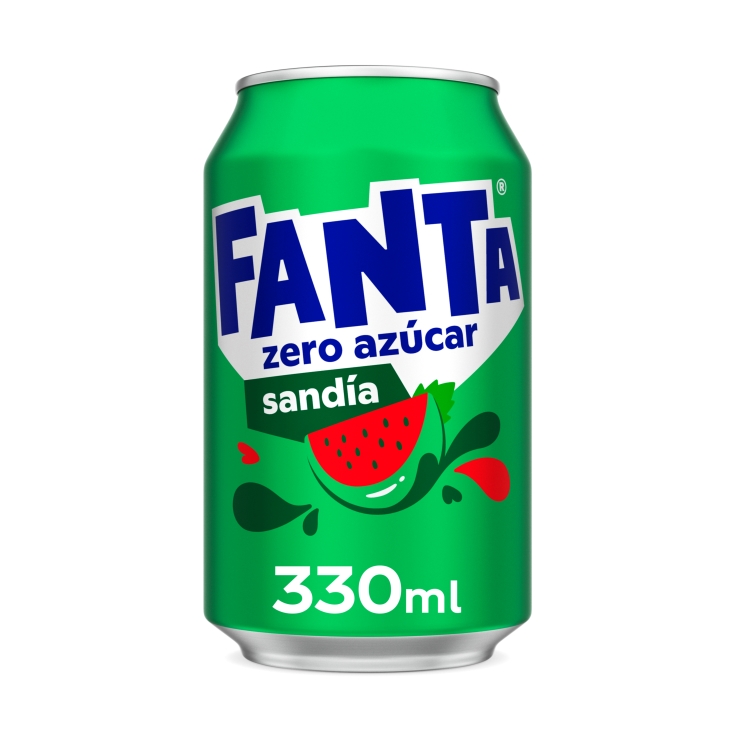 refresco sandía sin azúcar lata, 330ml