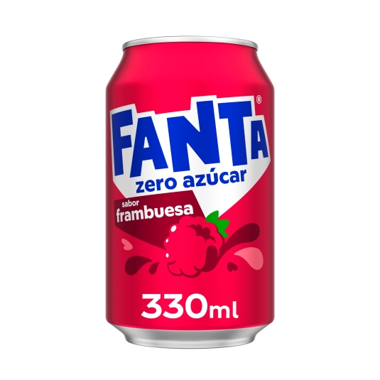 refresco frambuesa zero azúcar lata, 330ml
