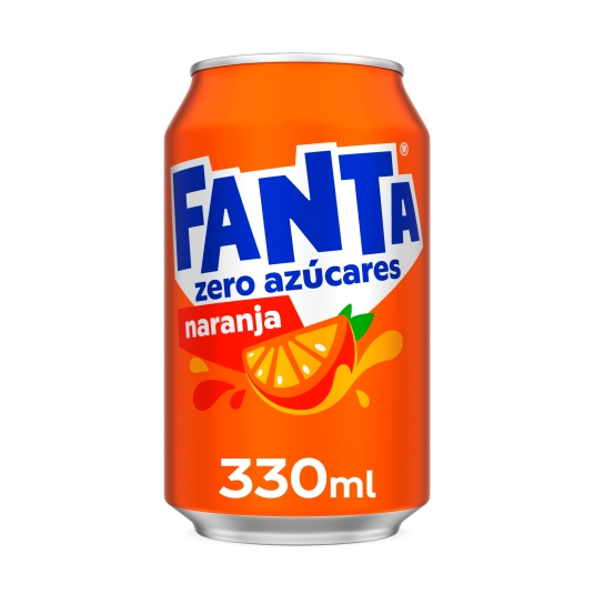 refresco naranja zero lata, 330ml