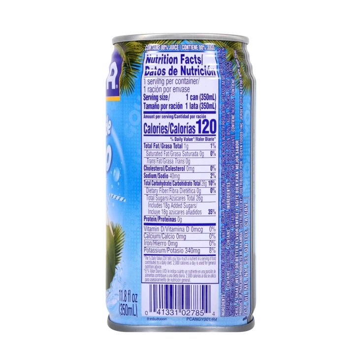 agua de coco lata, 350ml