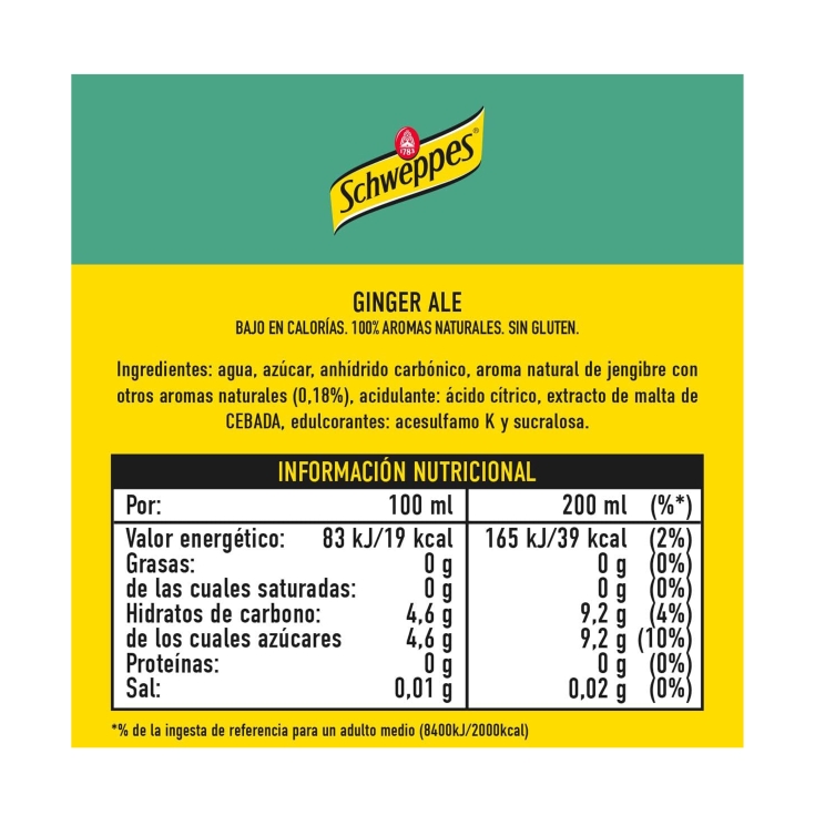 ginger ale lata, 250ml