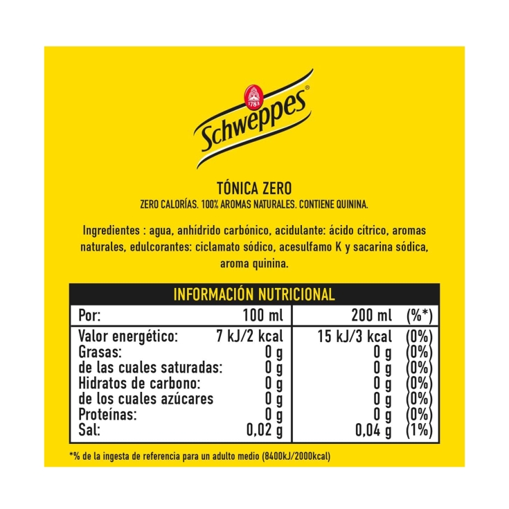 tónica zero lata, 330ml