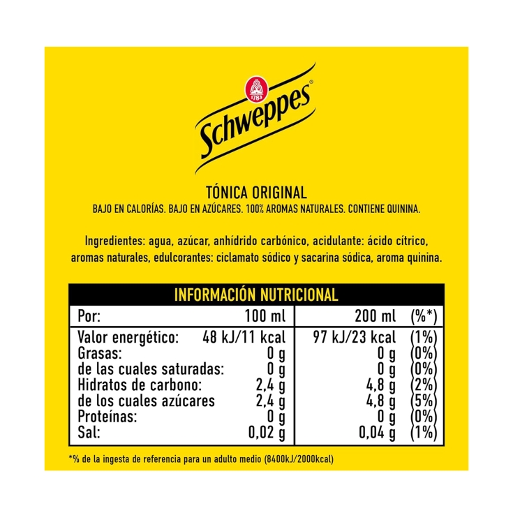 tónica lata, 250ml