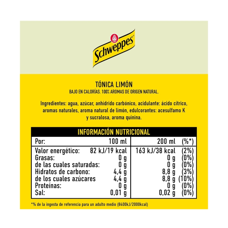 tónica limón lata, 330ml