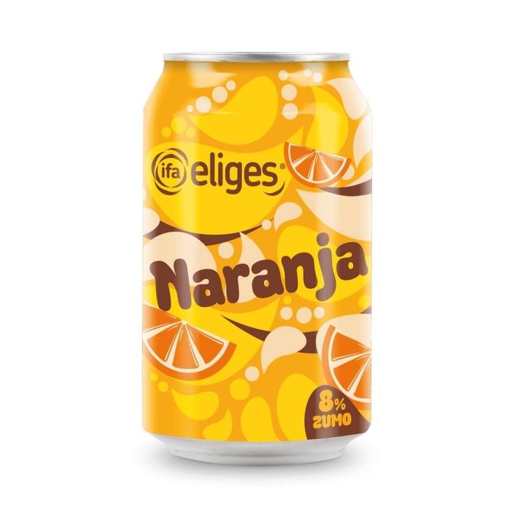 refresco naranja lata, 330ml