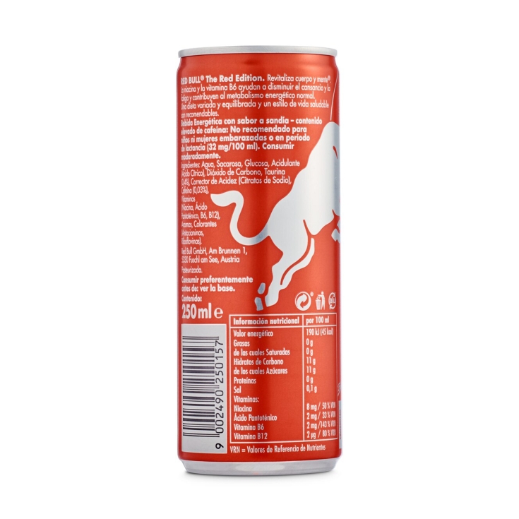 bebida energética the red edition, 250ml