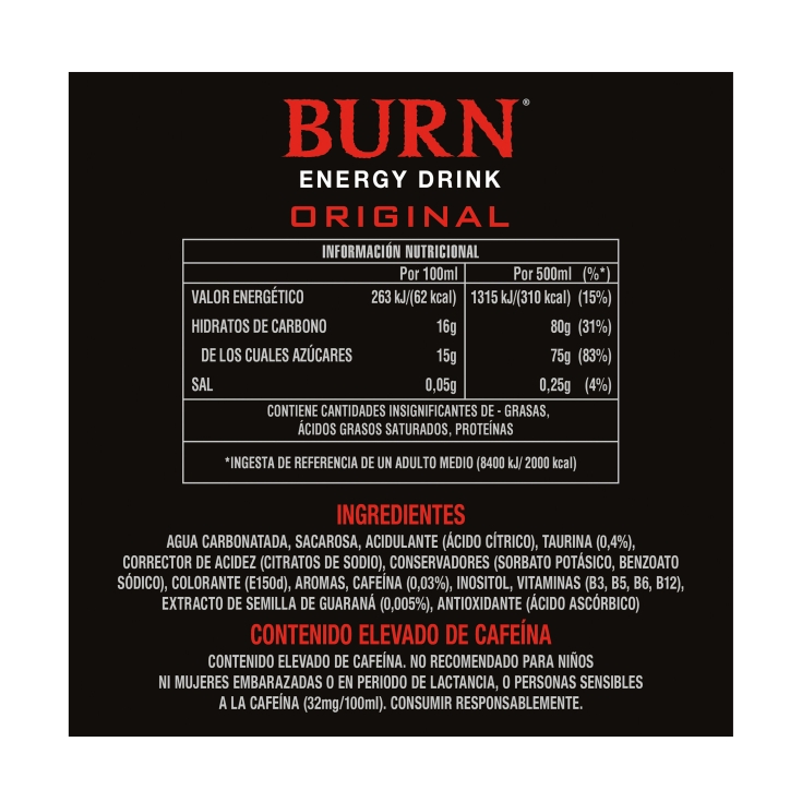bebida energética, 500ml