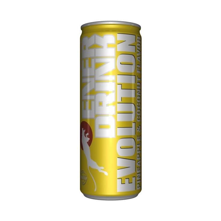 bebida energética piña/coco lata, 250ml