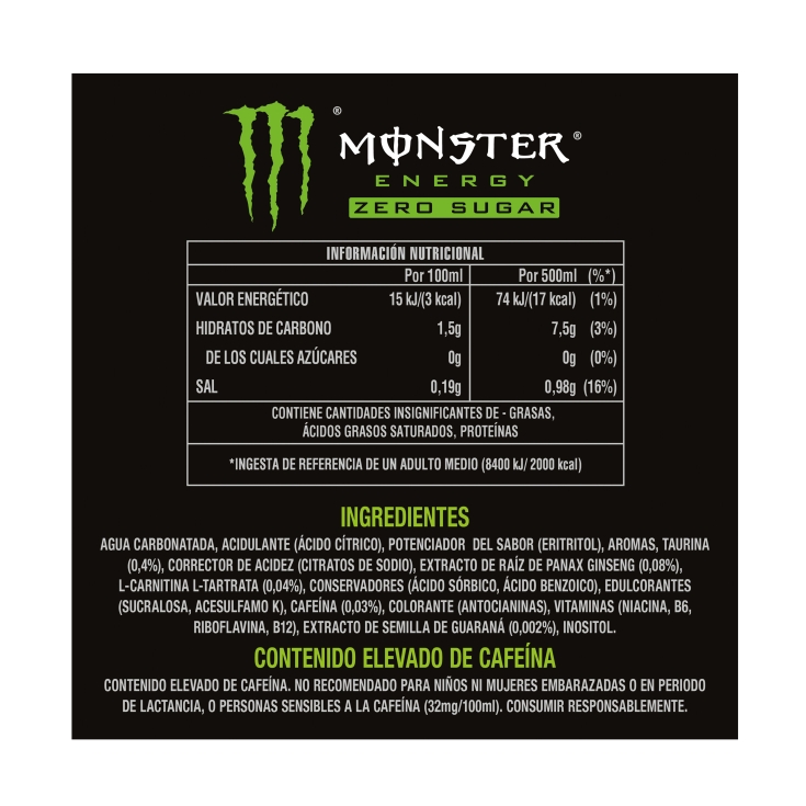 bebida energética zero energy lata, 500ml