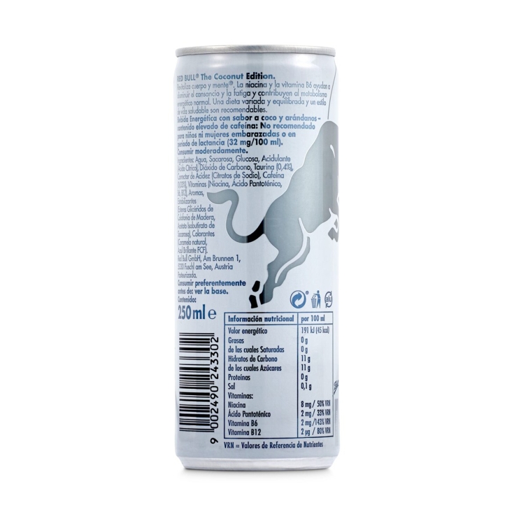 bebida energética the coconut, 250ml