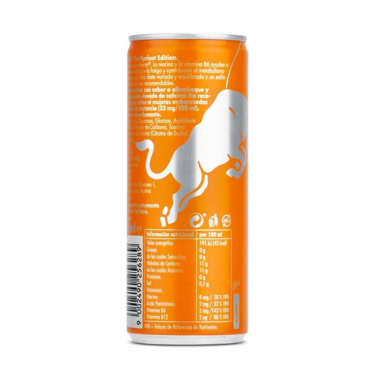 bebida energética the apricot edition, 250ml
